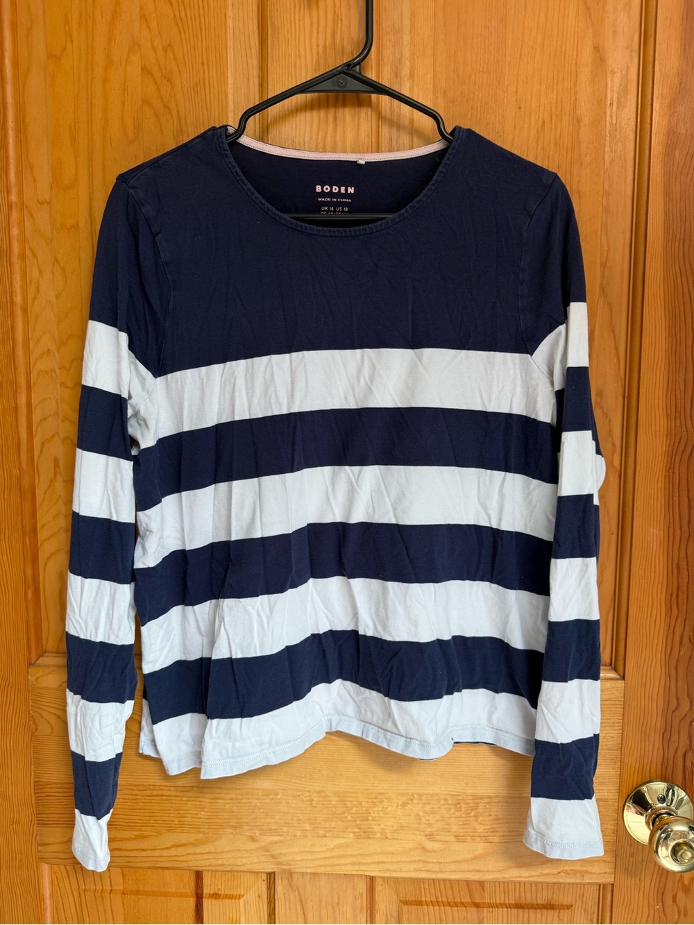 Boden-  bundle of 2 Navy and White Striped & Pink Long Sleeve Tee